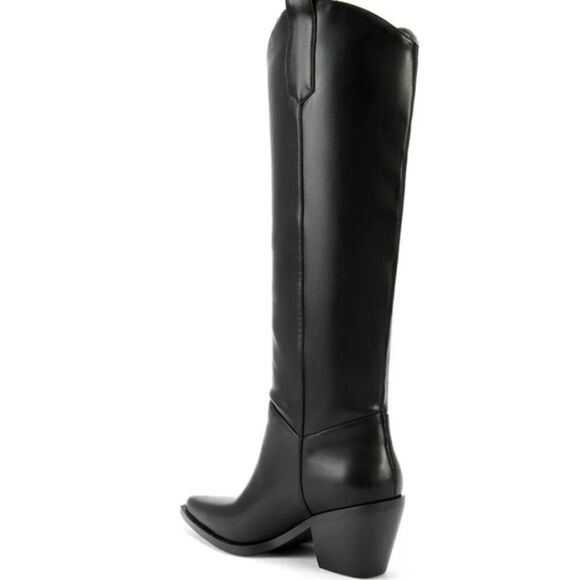 NWT Azalea Wang JOYDISTRICT-BLACK WESTERN BOOT 8.5 $ 130.00 - Picture 3 of 5